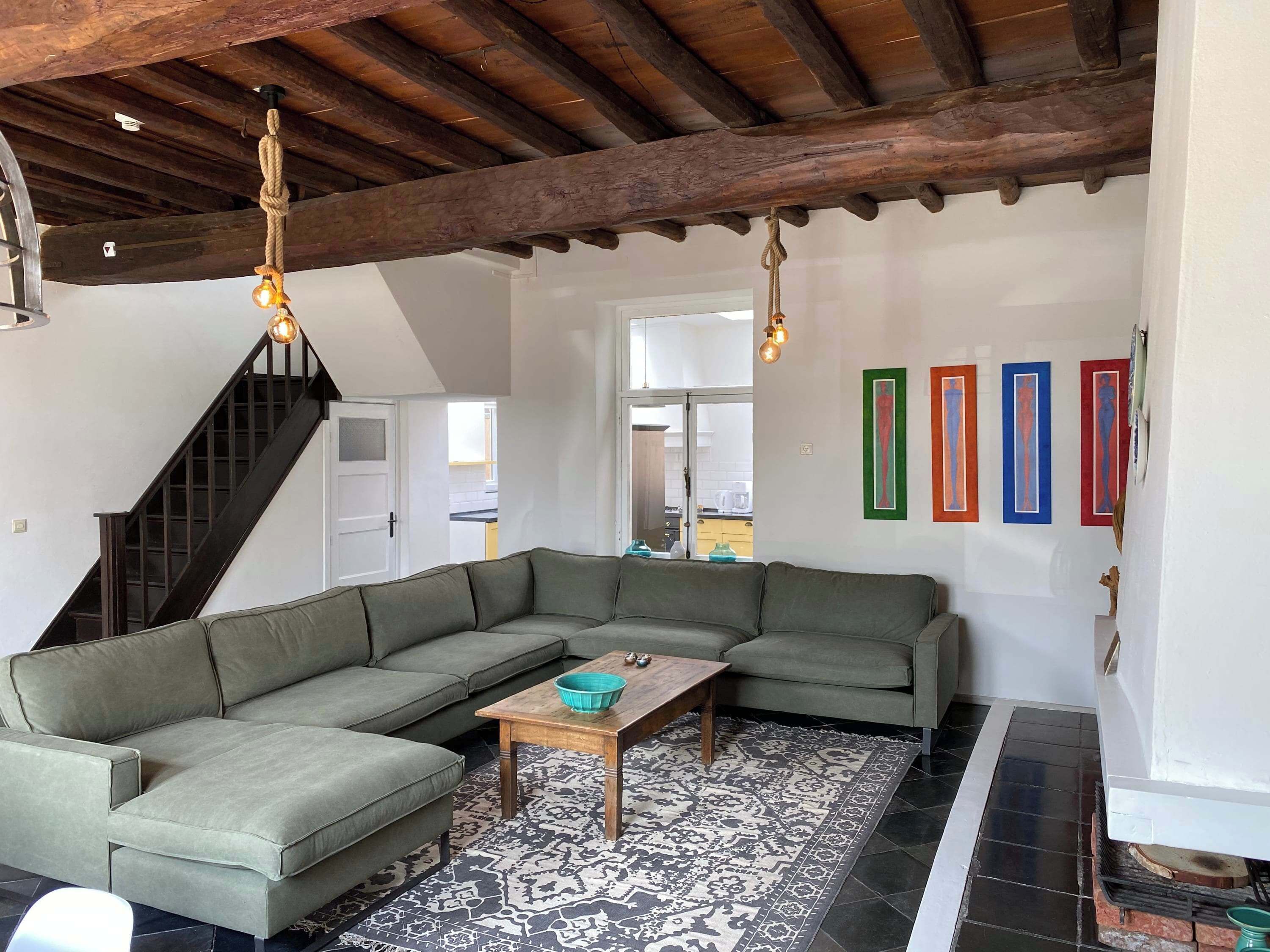 TV, fireplace, offices