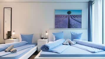 6 chambres, draps fournis