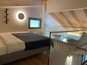 Family Loft, Balcony, Sea View | Hypo-allergenic bedding, in-room safe, desk, blackout drapes