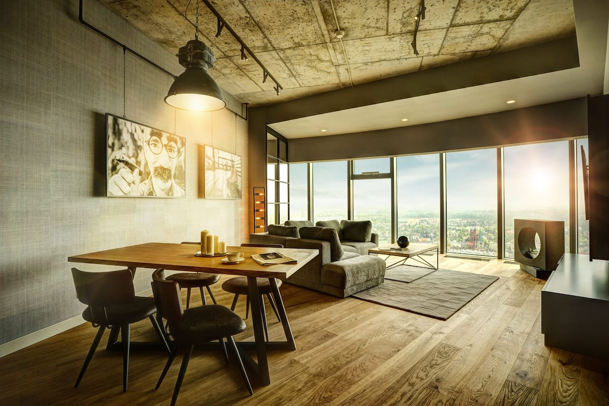 Deluxe Apartment, 2 Bedrooms, City View, Tower | Living area | 55-inch Smart TV with digital channels, TV, Netflix