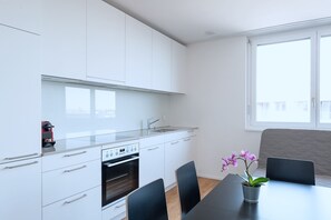Dishwasher, coffee/tea maker, high chair, cookware/dishes/utensils - Hitrental Messe Apartments (Basel)