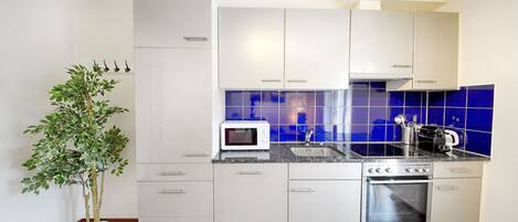 Microwave, dishwasher, coffee/tea maker, highchair