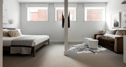 Boutique Hotel Room above The Jefferson Theater on the Downtown Mall