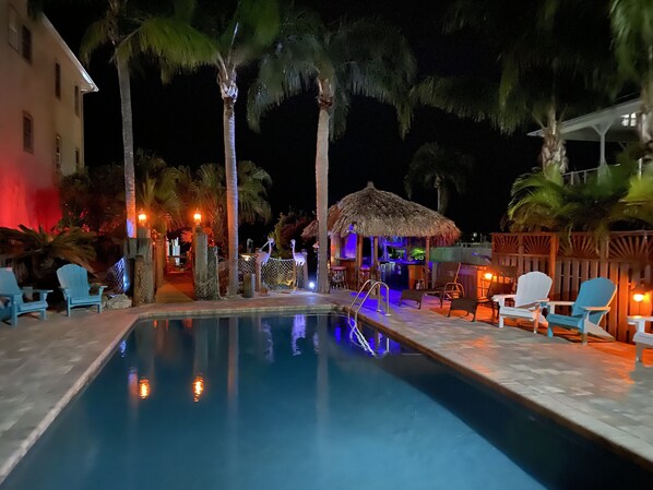 Outdoor pool, a heated pool