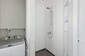 Shower, hair dryer