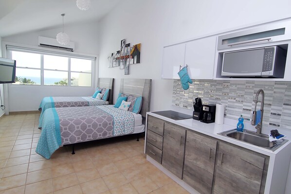Fridge, microwave, stovetop, coffee/tea maker - Beachfront Modern Loft with Large Private Terrace (Isabela)