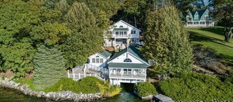 Architect Designed Lake Delavan Home with Private Pier Treehouse Deck
