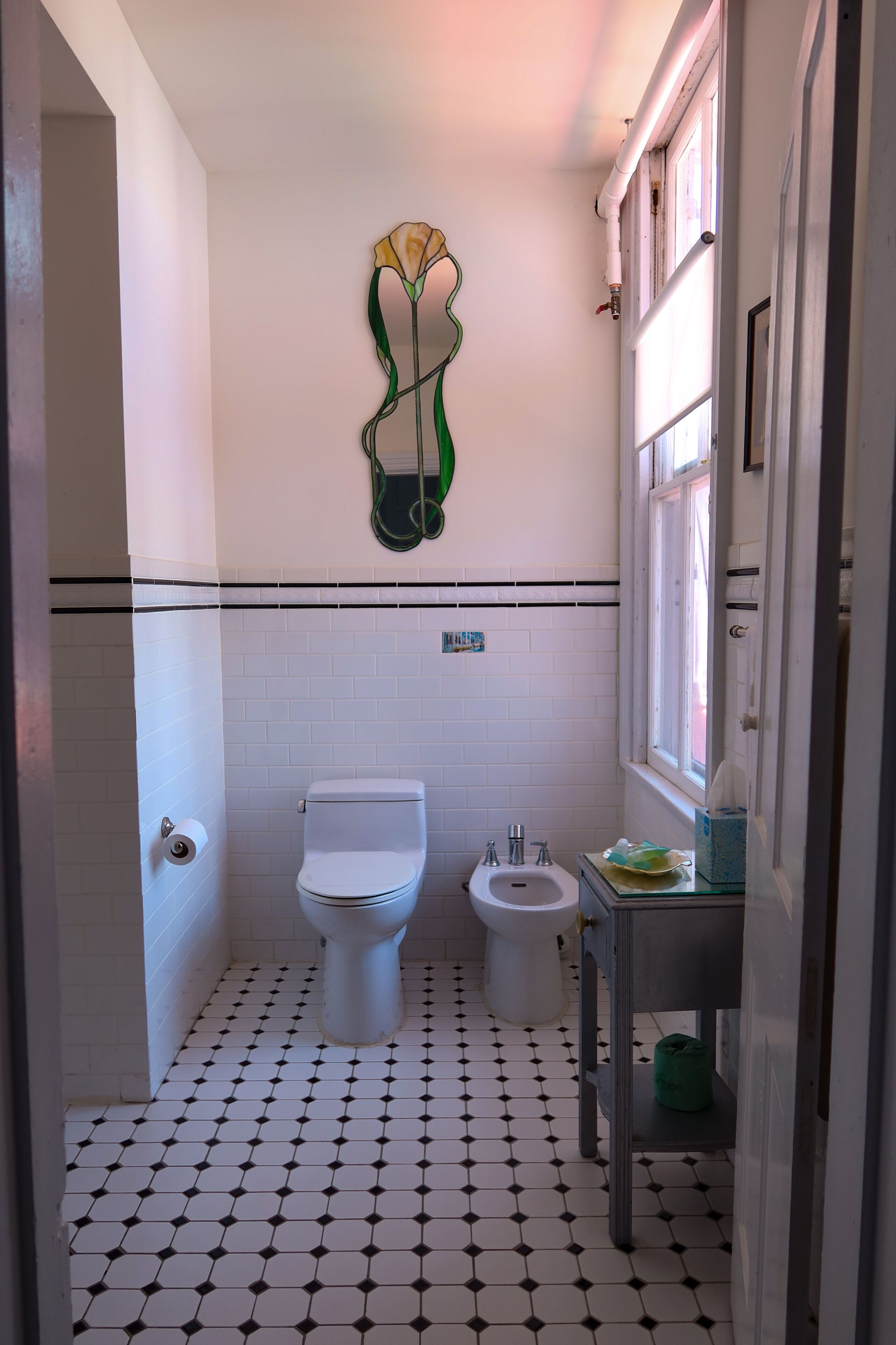 romantic room | bathroom | hair dryer, towels, soap, shampoo