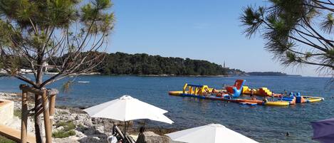 Beach nearby, sun-loungers