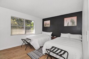2 bedrooms, iron/ironing board, WiFi, bed sheets