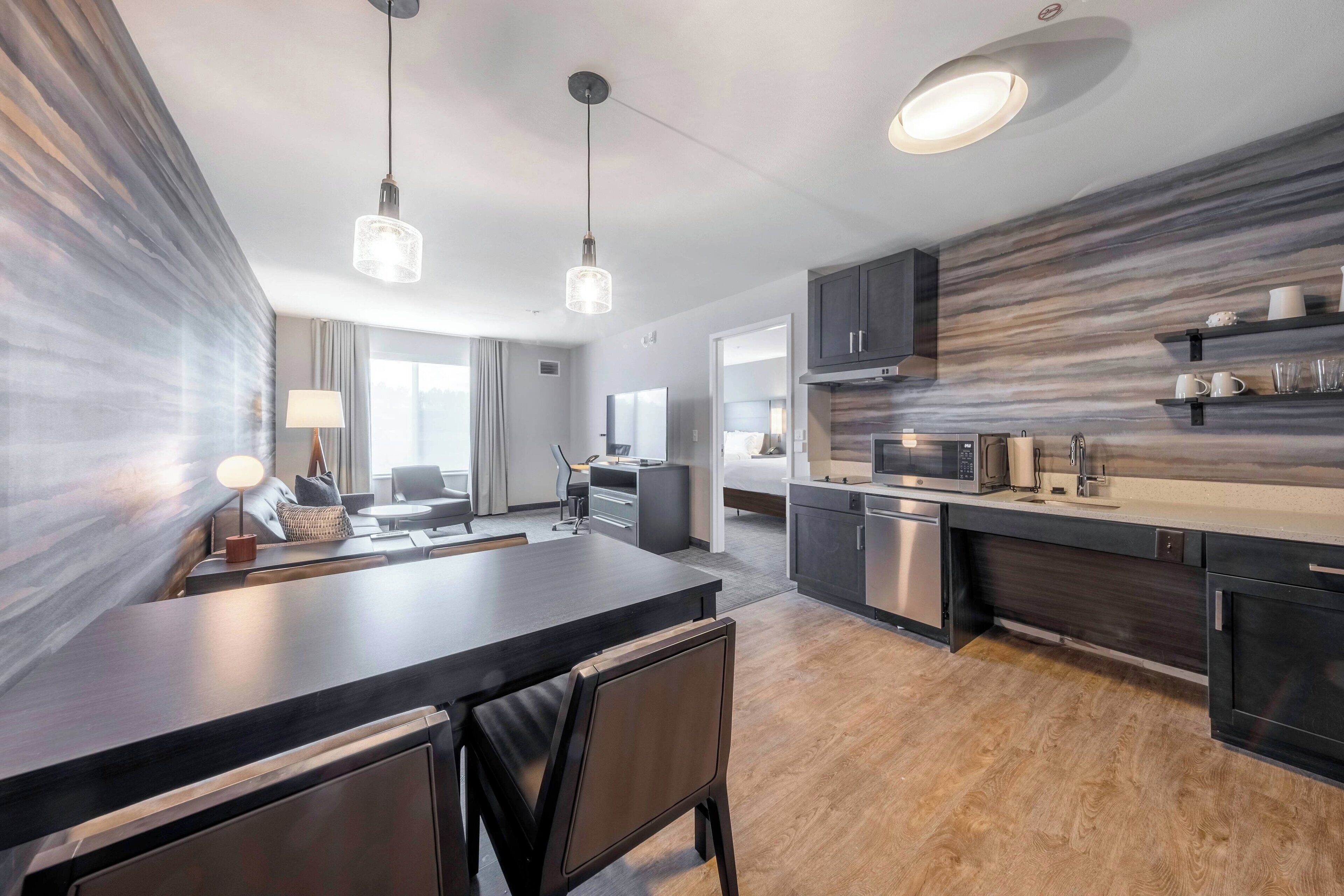 1 bedroom, desk, laptop workspace, iron/ironing board