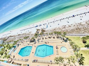 Outdoor pool, a heated pool