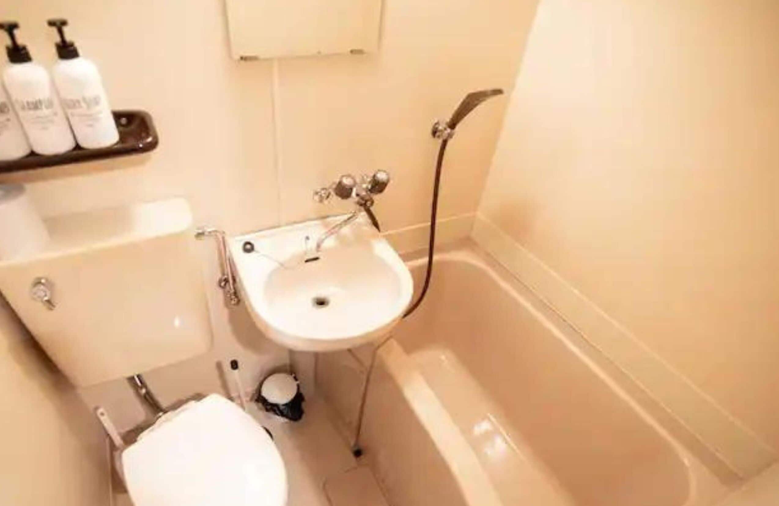 Kombination af bruser/badekar, gratis toiletartikler, hårtørrer