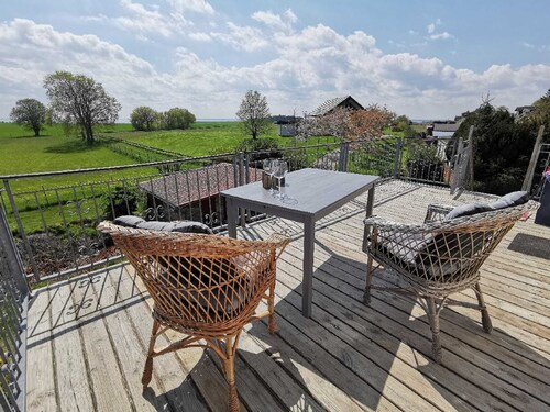 Ferienwohnung Haffblick mit großem Balkon - Ferienwohnung im OG