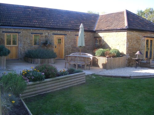 Contemporary, modern barn conversion with private hot tub