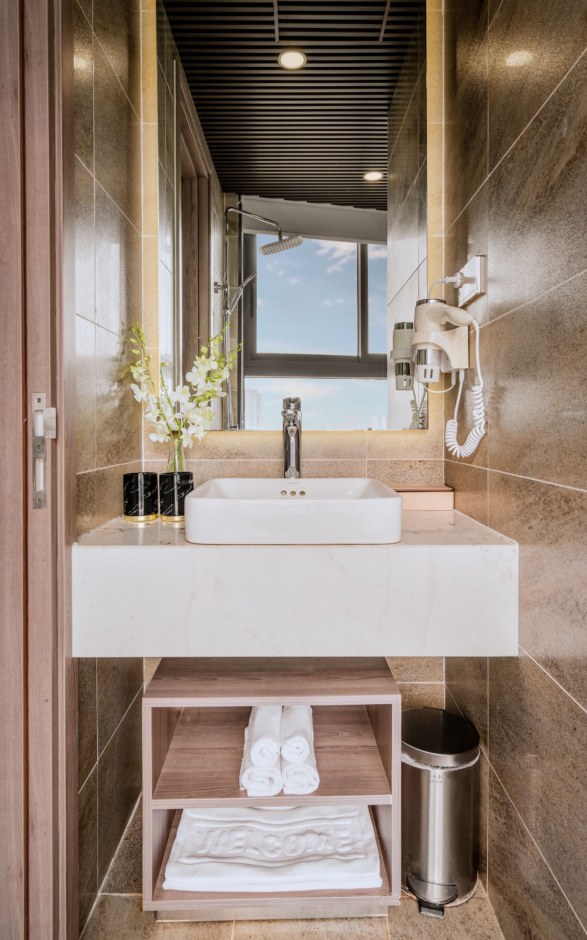 free toiletries, hair dryer, bathrobes, slippers