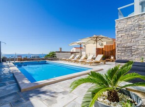 Apartment (2 Bedroom Apt w/ Balcony n Sea View-z) | Pool | Seasonal outdoor pool - Apartments Villa Capitano (Zupa dubrovacka)