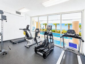Fitness facility - Experience Bluewater Keyes 903! Oceanfront 3 Bdrm with Pools/Lazy River and Covered Parking! (North Myrtle Beach)