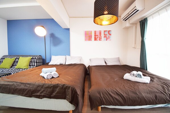Appartement | 1 chambre, fer et planche à repasser, Wi-Fi gratuit, draps fournis