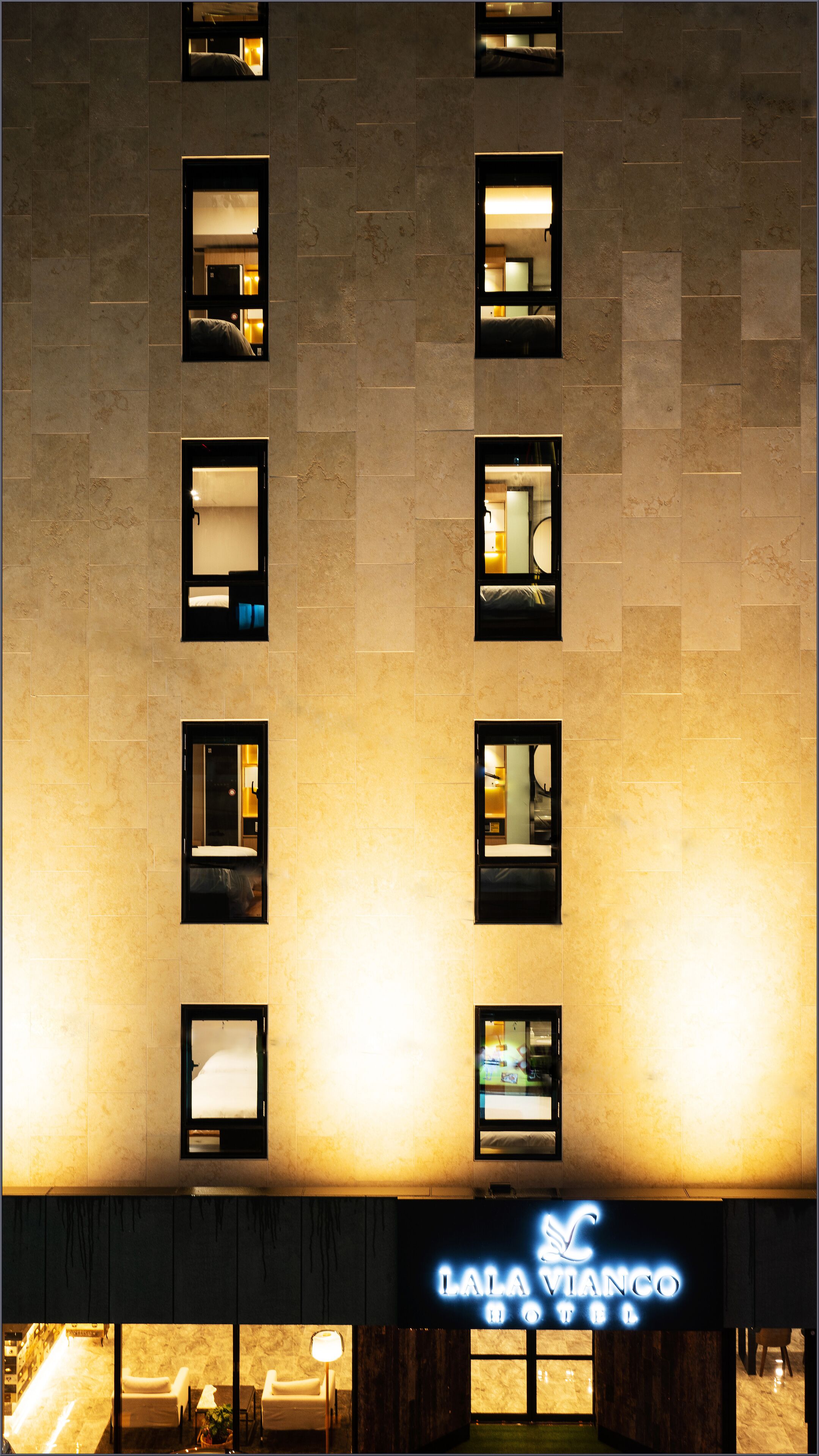 front of property – evening/night