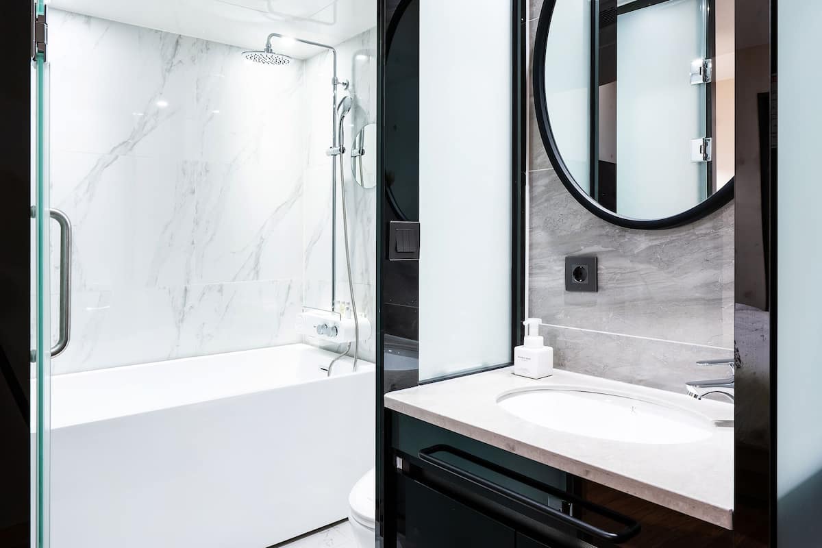 free toiletries, hair dryer, bathrobes, slippers