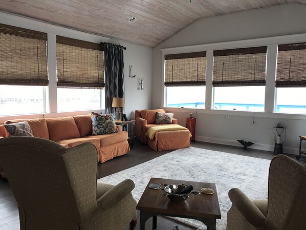 TV, DVD player, books