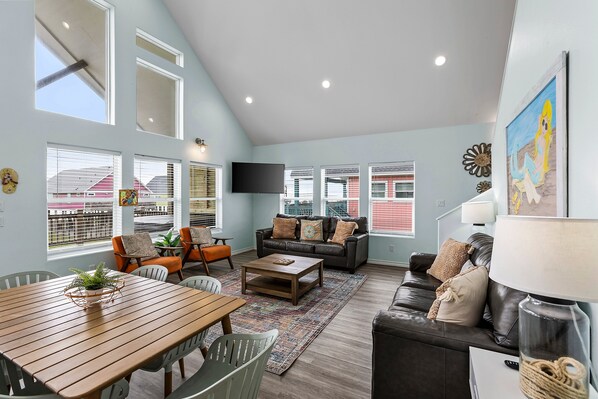 Smart TV, video games, table football, ping pong