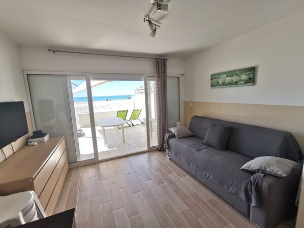 TV, DVD player - Waterfront - Apartment in 1st line - Sea view (Palavas-les-Flots)