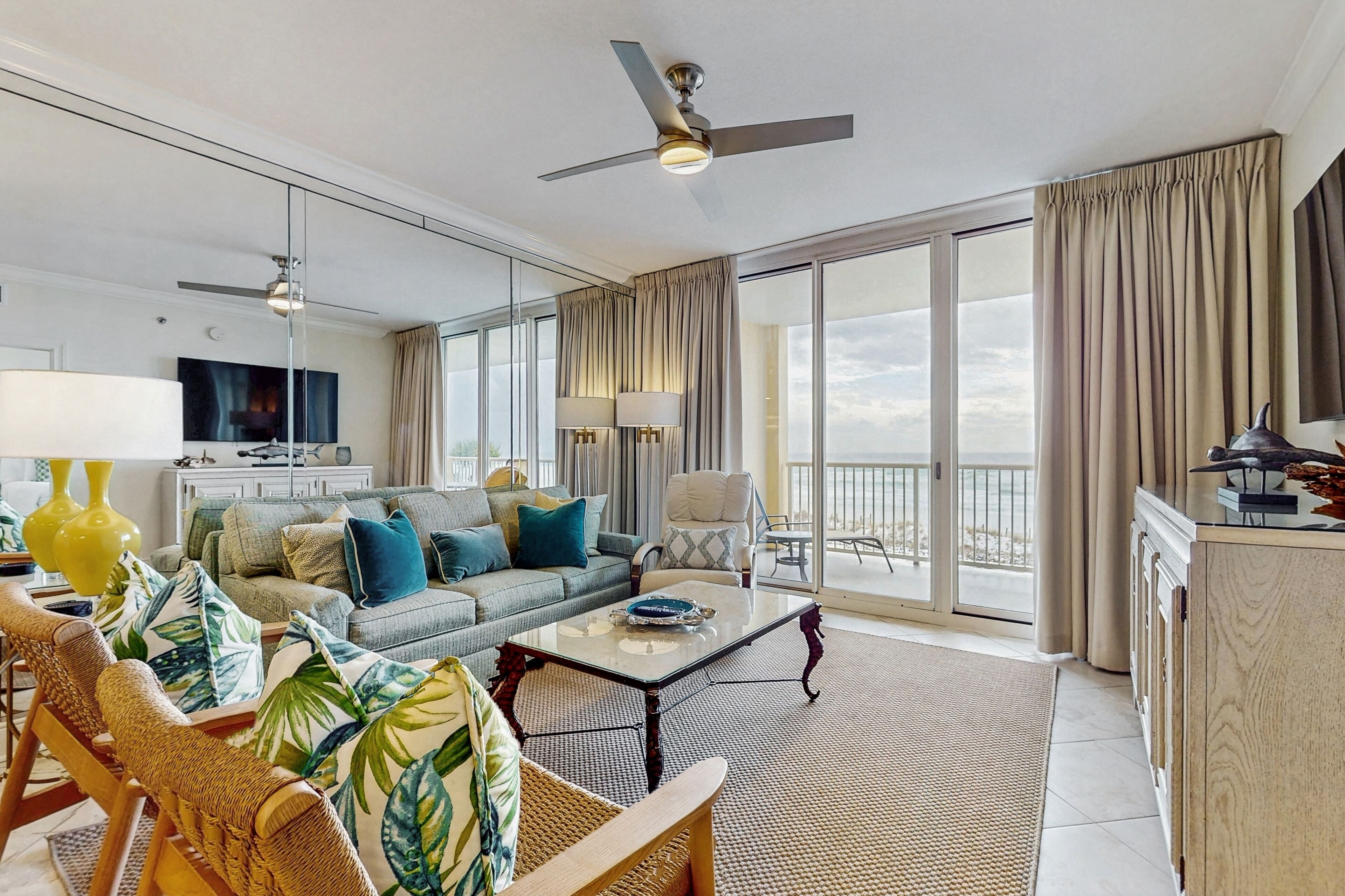 TV, DVD player, video library