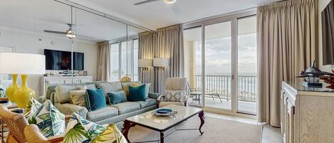 TV, DVD player, video library