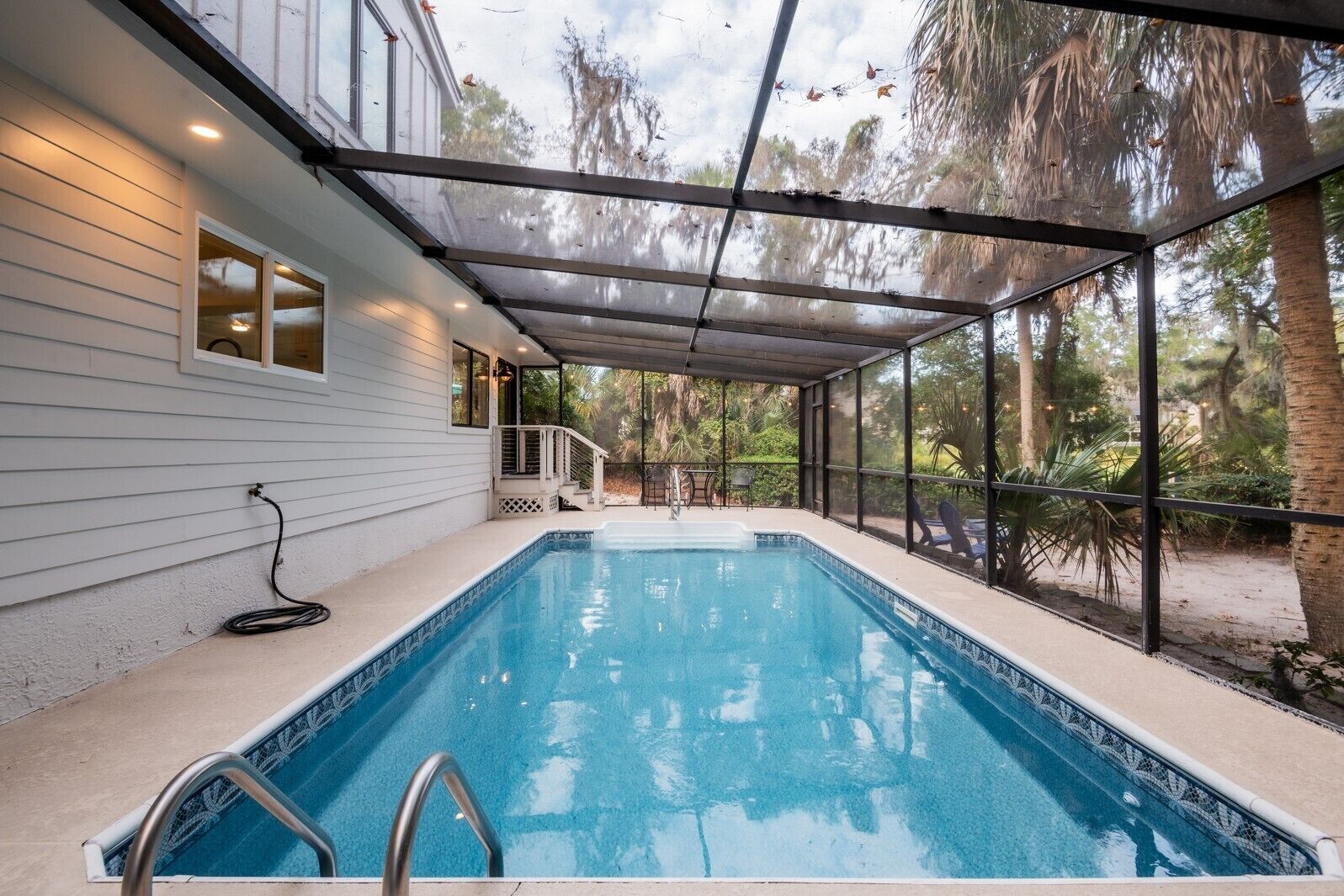 A heated pool