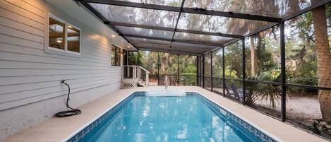 A heated pool