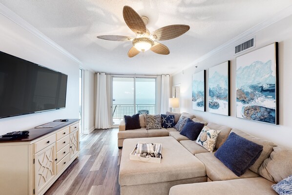 TV, DVD player, video library