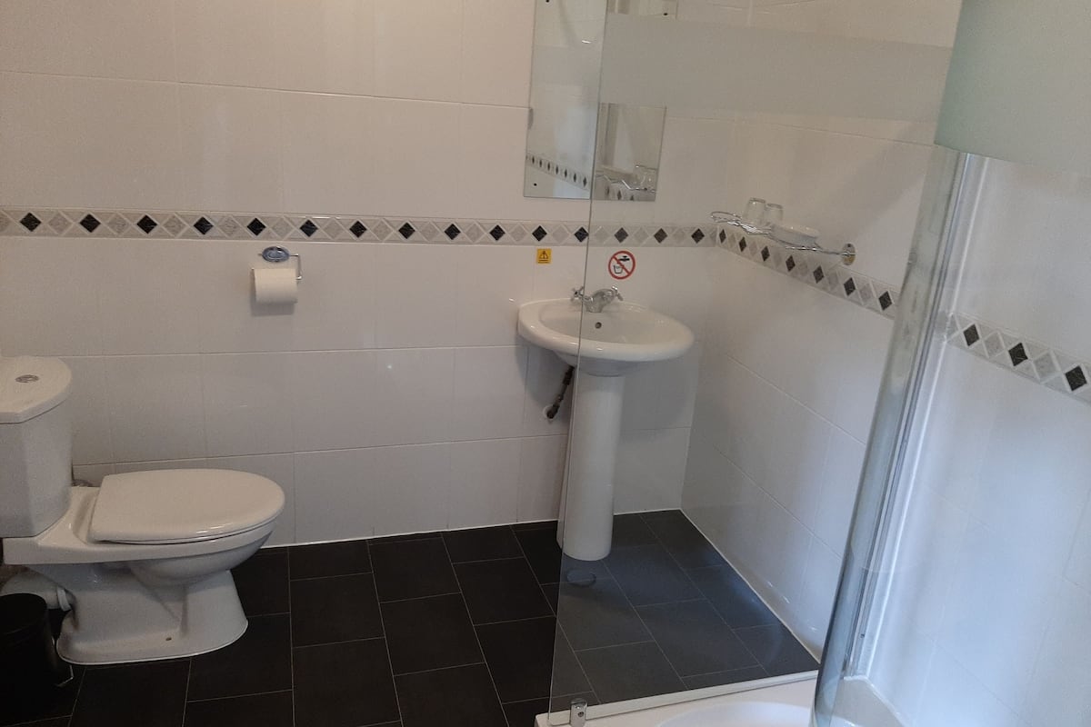 free toiletries, hair dryer, towels, soap