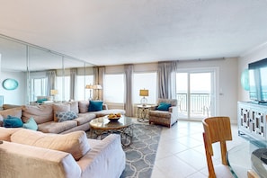 TV, DVD player, video library