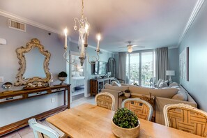 TV, DVD player, video library