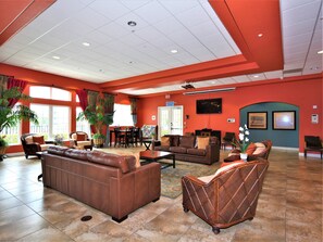 TV, DVD player, ping pong, toys