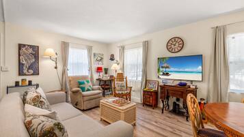 Smart TV, DVD player, books