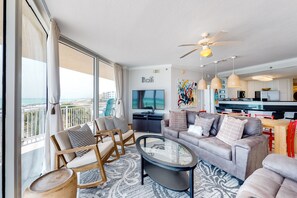 TV, DVD player, video library