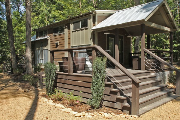 Front Porch With Seating Area And Grill