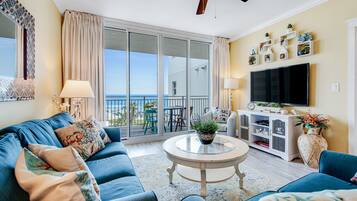 TV, DVD player, video library