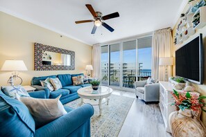 TV, DVD player, video library