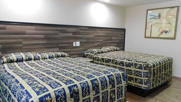 Desk, laptop workspace, free WiFi, bed sheets