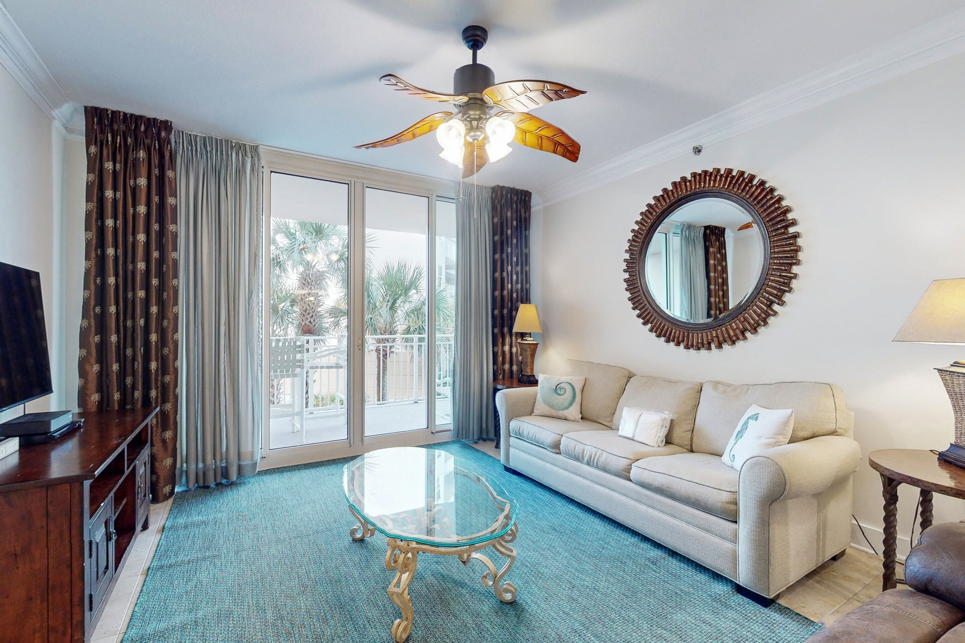 TV, DVD player, video library