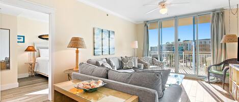 TV, DVD player, video library