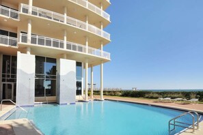 Pool - Beautiful, Gulf-front townhome with three water-view decks - near entertainment (Perdido Key)
