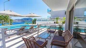 Deluxe-Zimmer, Meerblick | Blick vom Balkon