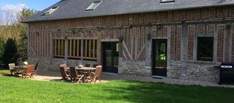 Renovated and decorated Norman wine press