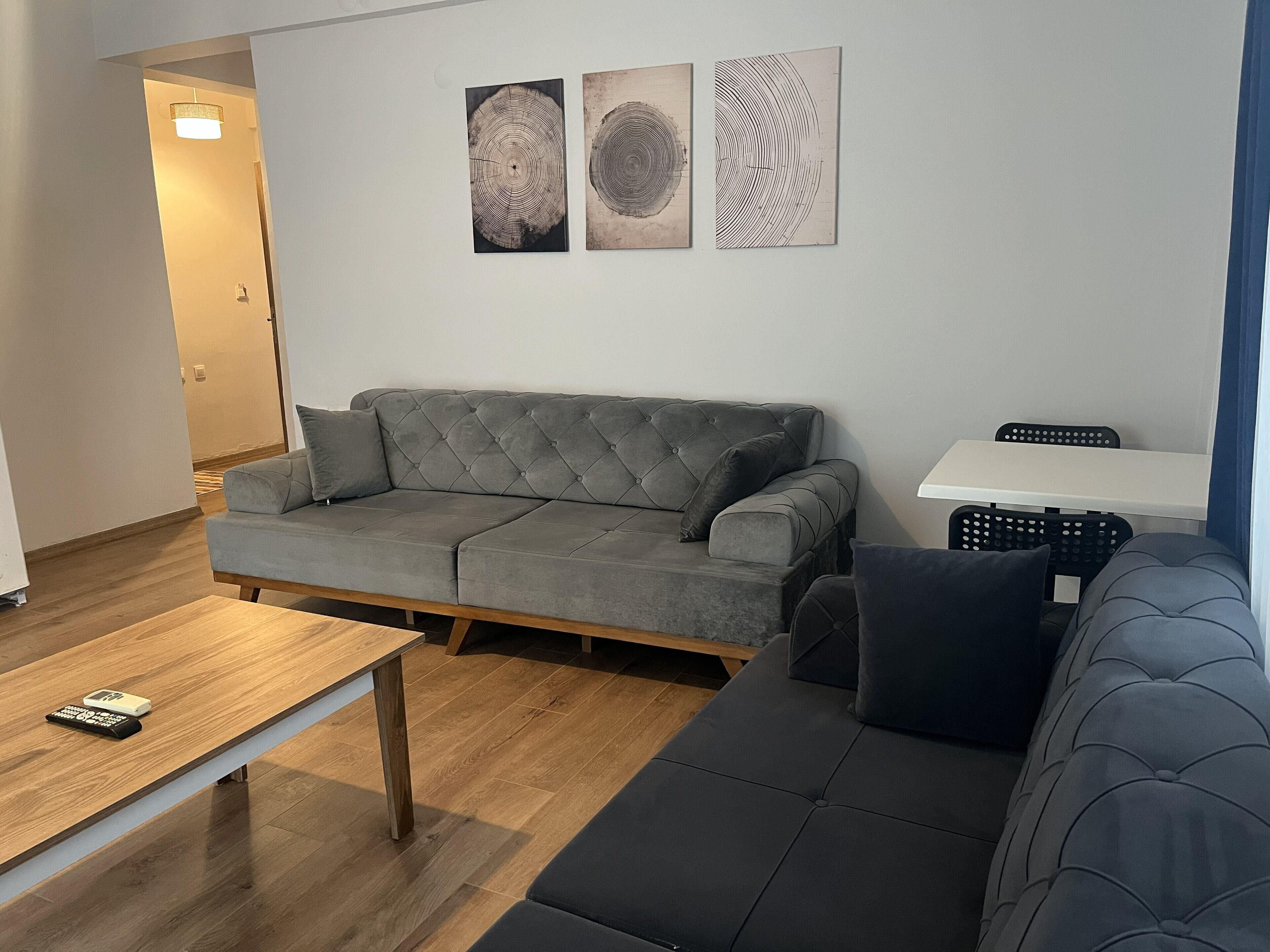 1+1 Standart Deluxe Daire / Apartment | Living area | 32-inch LED TV with satellite channels, TV, first-run movies