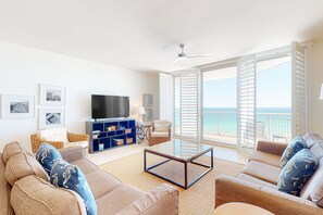 TV, DVD player, video library